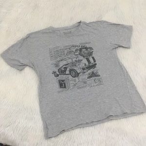 Back to the future sketchy gray distressed t shirt top